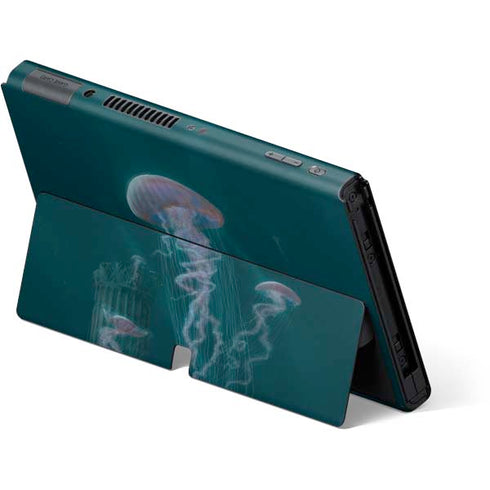 Vincent Hie Blue Jellyfish Nintendo Switch OLED (2021) Skin